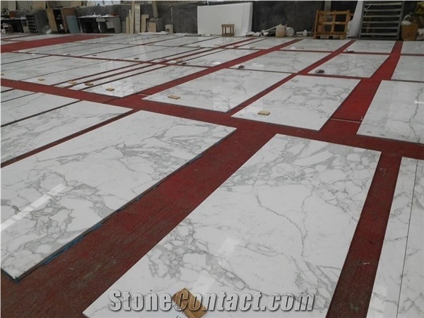 Calacatta Gold Marble Tile & Slab for Interior Application, Italy White Marble