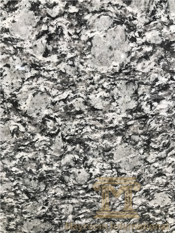 G708 Granite,Sea Wave Flower,Seawave Grey,White Slabs,Polished,China, Counter Tops