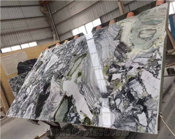 Ice Jade Marble Onyx Slabs & Tiles, China Green Marble