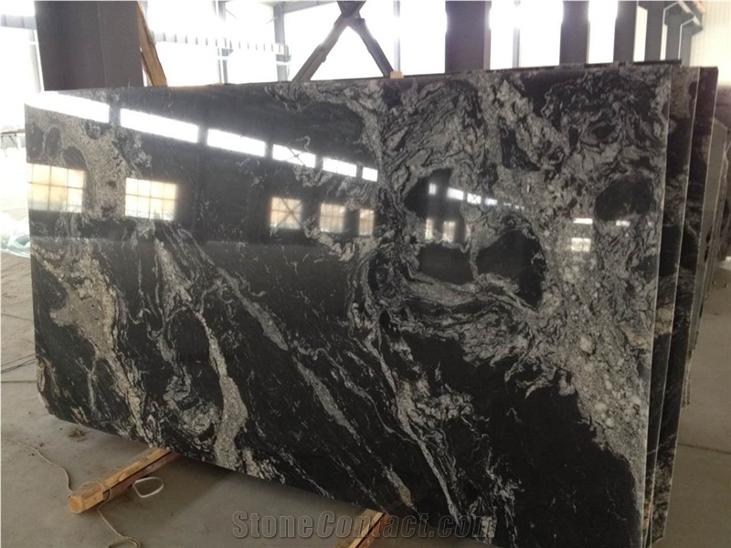 Nero Fantasy Granite, Cosmo Black Granite,Matrix Titanium Granite Slabs & Tiles & Cut to Size for Projects.