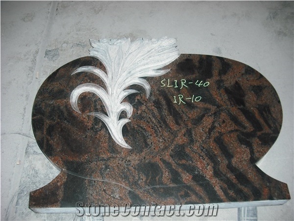 Tree Monument, Tree Carved Headstone, American Style Carving Tombstone, Polished Granite Monument Design