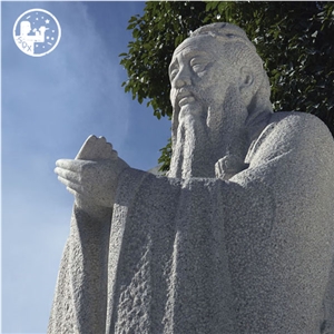 Chinese Confucius Cross Hands Statues, Human Vivid Handcarft Sculpture,Landscape Garden Campus Decoration Stone,Custom Design Art Sculpture