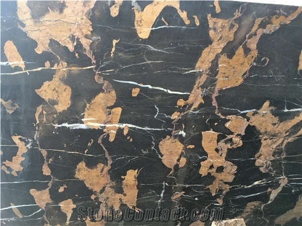 Afghanistan Portoro Marble Slabs & Tiles, Black and Gold Marble, Use for Floor, Wall and Pool Covering, Polished, Honed,Swan Cut