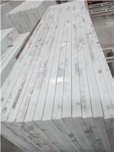 China Marble Oriental White, Crystal White Marble, Snow White Marble, Bianco Statuario Venato Marble, Statuary Vein, Suit for Countertops, Polished, Honed