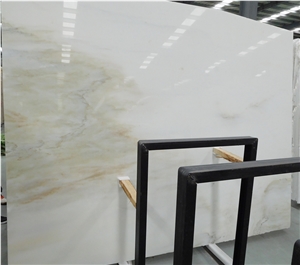 China White Marble White and Gold Oxyn Marble, Slabs& Tiles, Good for Exterior and Interior Decoration, Floor,Wall and Pool Covering,Polished,Swan Cut