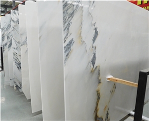 China White Marble, White Marble Slabs&Tiles, for Countertops, Wall and Floor Covering, Interior and Exterior Decoration, Polished,Swan Cut, Good Quality