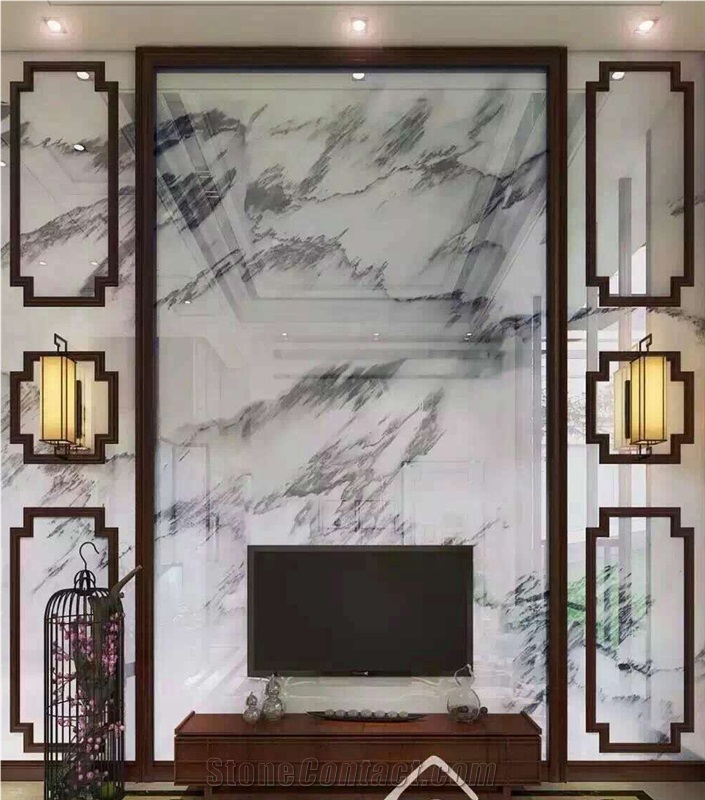 China White Marble, White Marble Slabs&Tiles, for Countertops, Wall and Floor Covering, Interior and Exterior Decoration, Polished,Swan Cut, Good Quality