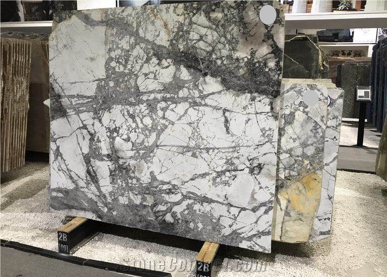 New White with Grey Marble, Snow White Marble, Branch Snow Marble, Slabs,Tiles,Countertops, for Exterior and Interior Decoration, Floor, Wall and Pool Covering, Polished, Honed,Swan Cut