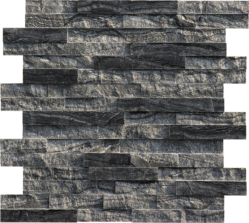 Chinese Kenya Black,Black Forest ,Black Wooden ,Tree Black Marble Split Face Ledge Stone Panels ,Stone Veneer , Culture Stone ,Wall Cladding ,Exposed Wall Stone