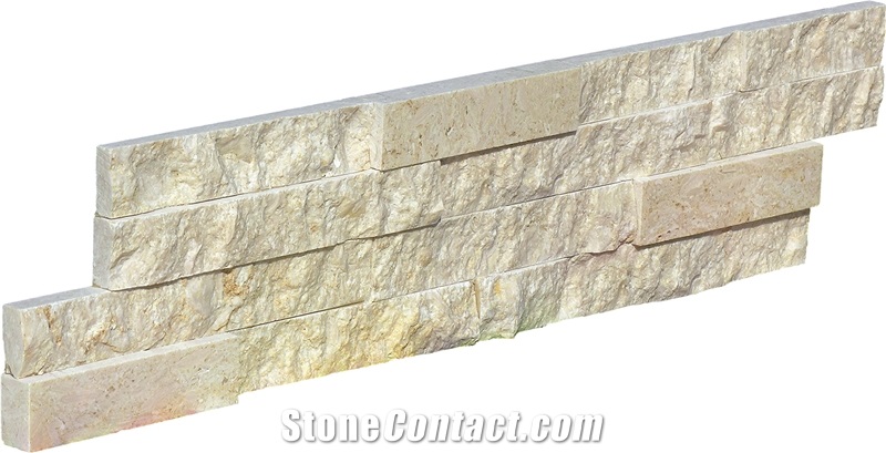 Egypt Sahama Beige , Beige Marble Polished & Splitted Culture Stone,Ledge Stone ,Wall Cladding Panel,Stacked Stone Veneer，Exposed Wall Stone