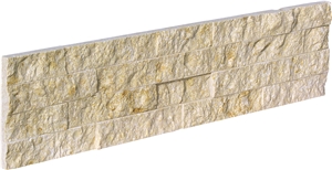 Egypt Sahama Beige Marble Splitted Culture Stone,Ledge Stone ,Wall Cladding Panel,Stacked Stone Veneer,Exposed Wall Stone