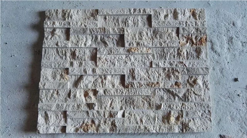 Jura Beige Limestone Split Face Z Shape Ledge Stone ,Coral Stone Culture Stone,Wall Cladding Panel,Stacked Stone Veneer( Corner Stone ,Brick Stacked Stone),Exposed Wall Stone