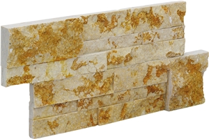 Sunny Beige ,Beige Marble,Gold Marble Splitted Culture Stone,Ledge Stone ,Wall Cladding Panel,Stacked Stone Veneer( Corner Stone ,Brick Stacked Stone),Exposed Wall Stone