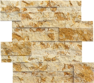 Sunny Beige ,Beige Marble,Gold Marble Splitted Culture Stone,Ledge Stone ,Wall Cladding Panel,Stacked Stone Veneer( Corner Stone ,Brick Stacked Stone),Exposed Wall Stone