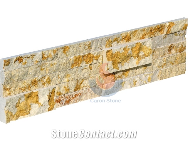 Sunny Beige Marble ,Beige Marble,Gold Marble Splitted Ledge Stone Panel , Culture Stone ,Stone Veneer ,Wall Cladding, Stone Wall Decor ,Exposed Wall Stone