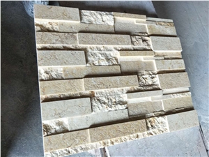 Sunny Beige Marble ,Egypt Beige Marble Split & Acid Washing Culture Stone,Ledge Stone ,Wall Cladding Panel,Stacked Stone Veneer( Corner Stone ,Brick Stacked Stone),Exposed Wall Stone