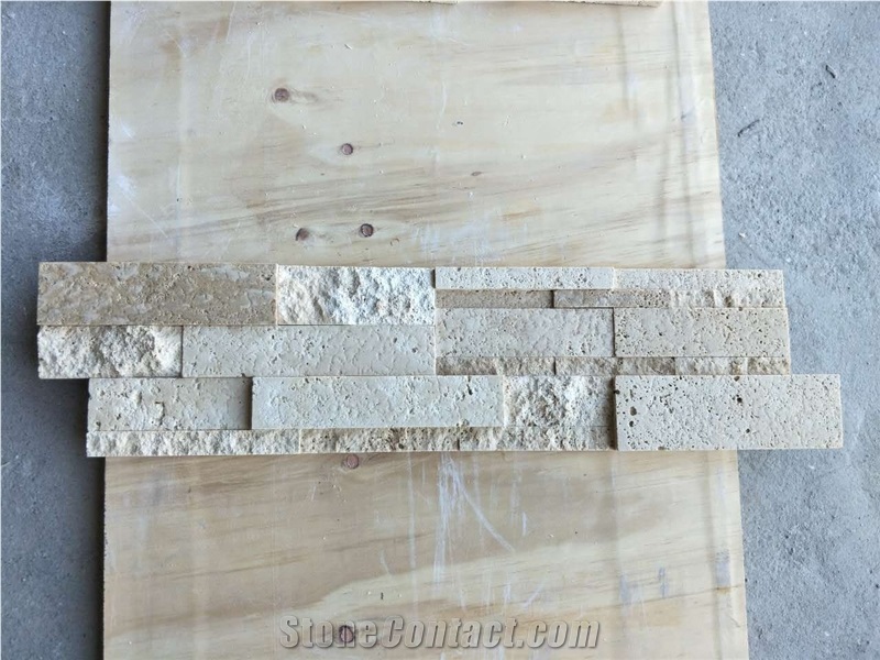 Travertine Split and Acid Washing Face Culture Stone,Ledge Stone ,Wall Cladding Panel,Stacked Stone Veneer( Corner Stone ,Brick Stacked Stone),Exposed Wall Stone