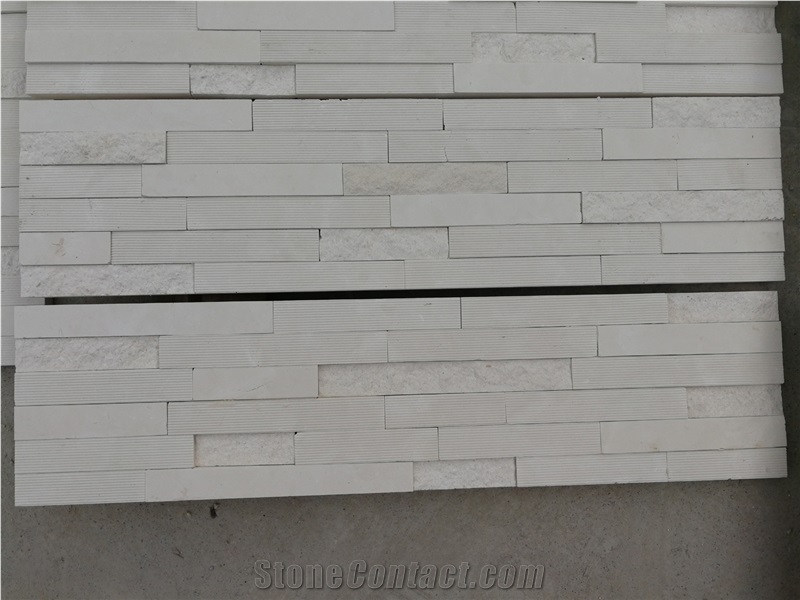 White Limestone ,Limra/Lymra White Limestone Splitted and Grooved Culture Stone,Ledge Stone ,Wall Cladding Panel,Stacked Stone Veneer( Corner Stone ,Brick Stacked Stone),Exposed Wall Stone