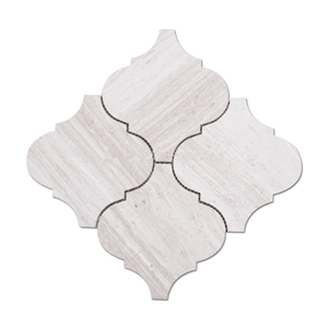 Wooden Grain White Marble Lantern Mosaic Tiles, White Wood Vein Arabesque Mosaic Tiles, Athen Grey Marble, Grey Wood Vein Marble