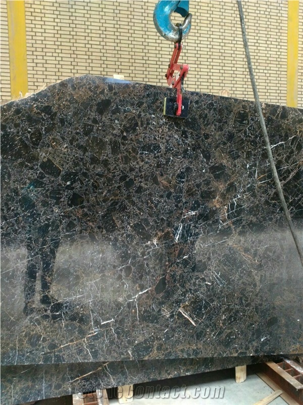 Golden Black Marble Blocks, Black and Gold Marble, Marshal Marble