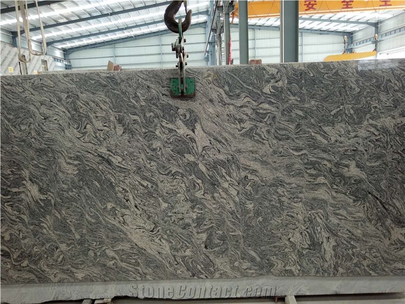 Polished China Juparana Grey Granite Big Slabs