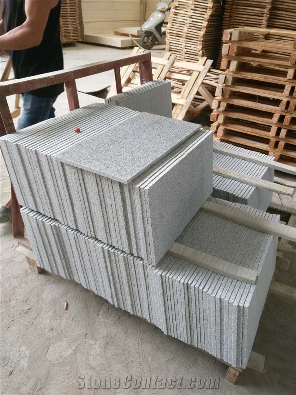 Polished Hubei New G603 Grey Granite Floor Tiles, China Grey Granite