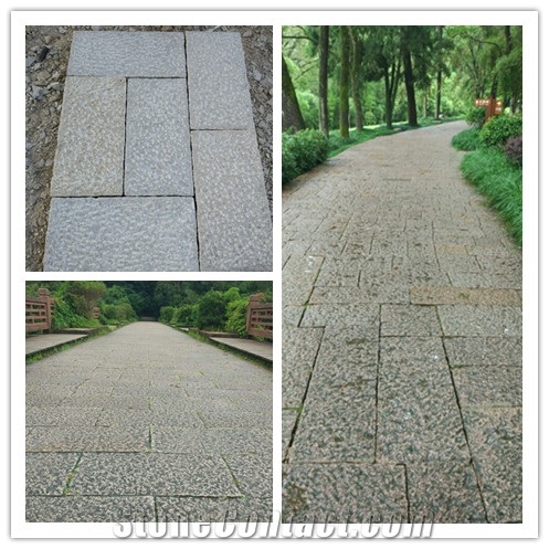 Discount G682 Chiseled Face Road Pavers,Padang Giallo Rust Granite Cube Stone & Brick Pavers for Walling Stones,Driveway Paving Sets,Landscaping Stone Project Manufacturer