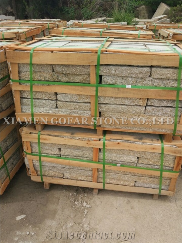 Factory Price G682 Road Pavers,Padang Giallo Rust Granite Cube Stone & Brick Pavers for Floor Stones,Driveway Paving Sets,Landscaping Stone Project