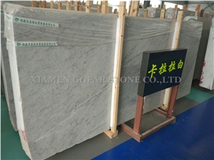 Italy Bianco Carrara White Marble Polished Slabs Tiles for Wall Cladding Panel,Bathroom Floor Covering Pattern Interior Skirting Material