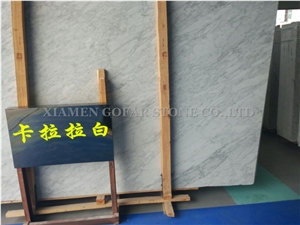 Italy Bianco Carrara White Marble Polished Slabs Tiles for Wall Cladding Panel,Bathroom Floor Covering Pattern Interior Stones