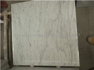Italy White Bianco Carrara Marble Slabs Tiles Polished for Countertop, Wall Cladding Panel,Floor Coveirng