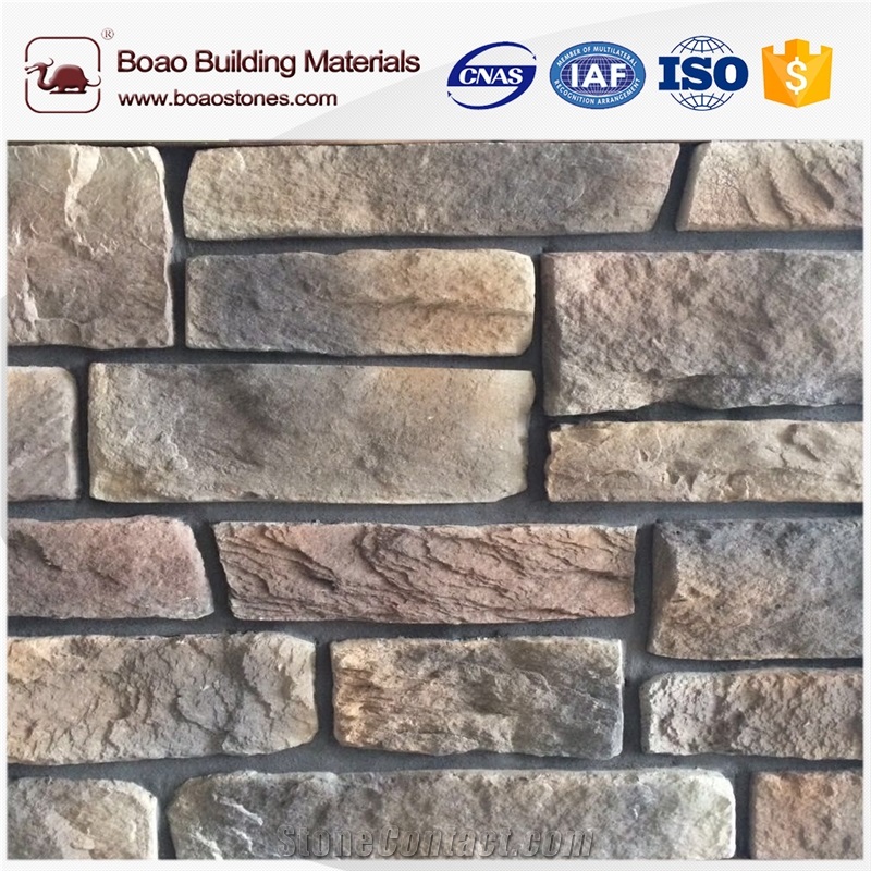 Artificial Concrete Cement Stone Rock Face Wall Panel for Sale
