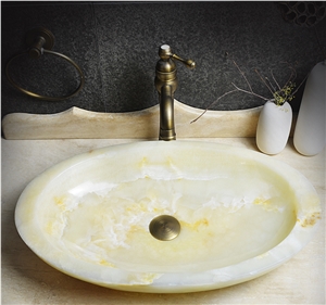 Beige Onyx Oval Basins,Onyx Stone Wash Bowls.Stone Oval Bathroom Sinks，Onyx Stone Basin