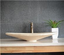 Beige Travertine Oval Basin Natural Stone Kitchen Sinks Beige Travertine Oval Basin Natural Stone Kitchen Sinks Bathroom Wash Bowls China Hand Made Washing Counter Top And Vanity
