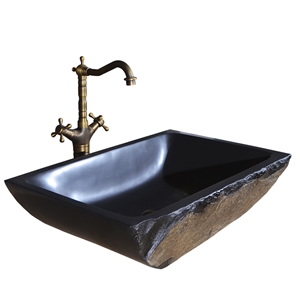 Black Granite Wash Bowls,Polished Square Basins,Manmade Stone Sink,Best Quality Bathroom Sinks
