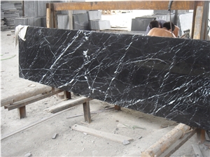 China Black White Marble Polished Slabs For Outdoor Design