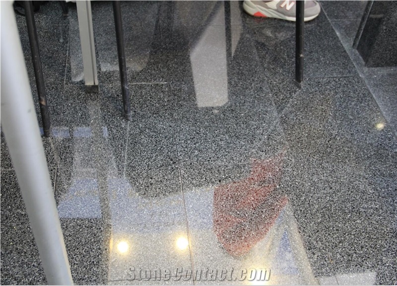 China Pearl Black Granite Black Rain For Floor Tile Use