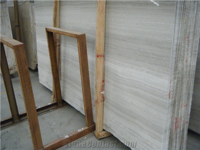 China White Wood Grain Marble,Slabs and Tiles Polished,Wall Cladding for Interior Exterior Decoration,A Grade Hq for Hotel and Home Use,Floor Tiles,Own Quarry Own Factory and Large Stock,Ce and Sgs