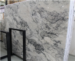 Chinese White Marble Slab For Hotel Project Floor Tile Use