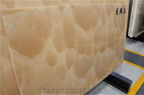 Dragon Scale Yellow Onyx - Butter Scotch Slab Tile For Wall
