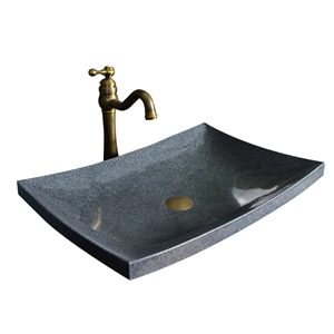 G654 Black and Middle Grey Granite Vessel Sink,Atural Stone Basin, Kitchen Sinks, Bathroom Sinks, Wash Bowls,China Hand Made Bathroom Washing Basin,Counter Top and Vanity Top Sink, Own Factory with Ce