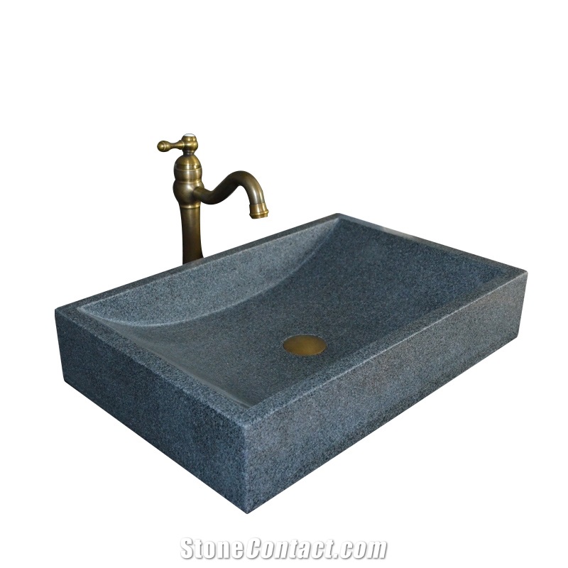 G654 China Grey Granite Square Basin,Natural Stone Basin, Kitchen Sinks, Bathroom Sinks, Wash Bowls,China Hand Made Bathroom Washing Basin,Counter Top and Vanity Top Sink, Own Factory with Ce