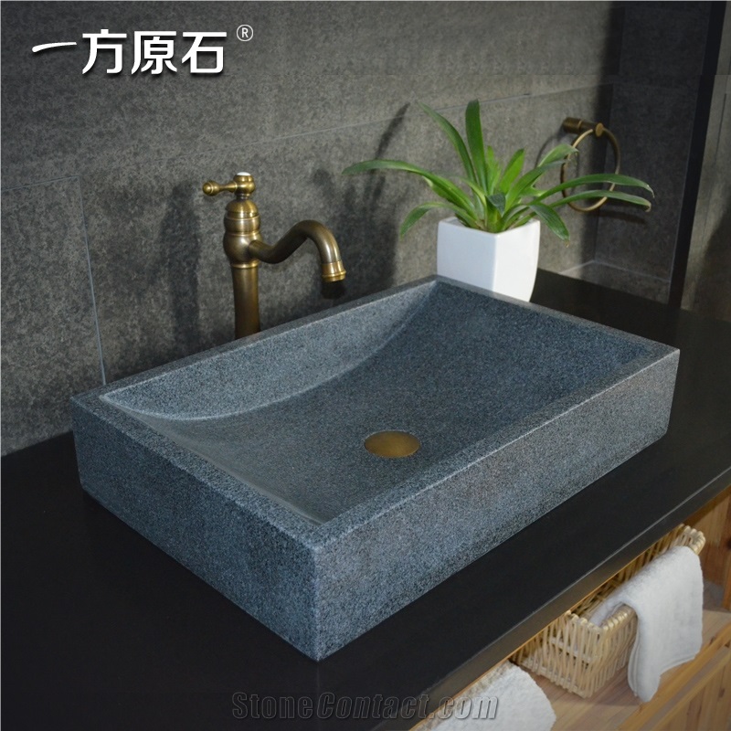 G654 China Grey Granite Square Basin,Natural Stone Basin, Kitchen Sinks, Bathroom Sinks, Wash Bowls,China Hand Made Bathroom Washing Basin,Counter Top and Vanity Top Sink, Own Factory with Ce