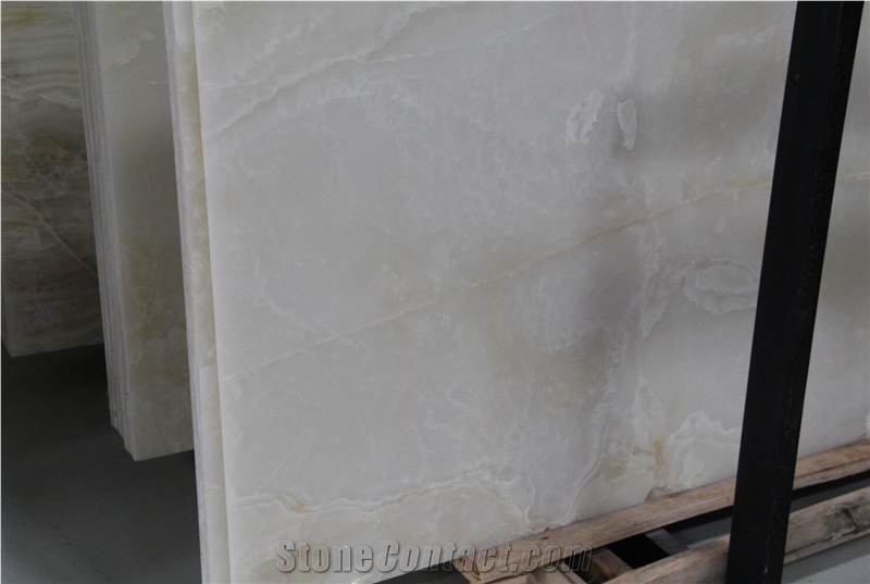 Iran Snow White Onyx Onice Bianco Big Slab Tile