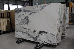 Italy Carrara Statuario Marble White Polished Slabs