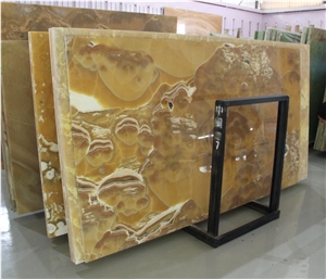 Onyx Pina Yellow Onice Big Slab For Hotel Wall Background