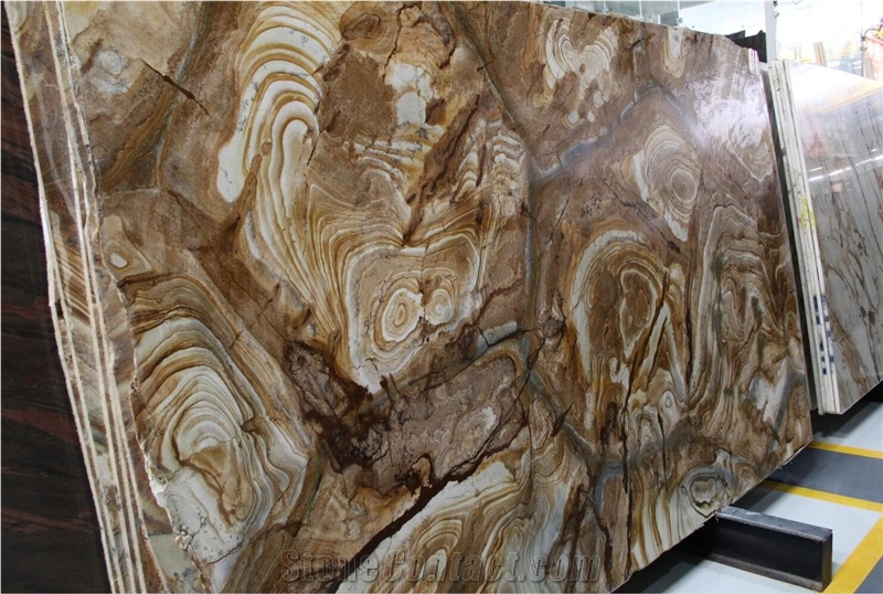 Palomino Quartzite Slab Wall Background Floor Tile Use