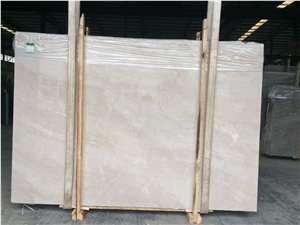 China Angel Beige Marble Anqi Cream Slab For Hotel Floor