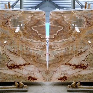 Roma Impression Marble, China Impression Series Marble, Gold and Brown Color,Tile and Slab,Wall Cladding,A Grade Natural Stone,Own Factory and Quarry with Ce Certificate,Big Gang Saw Slab