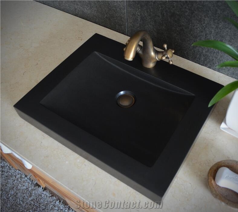 Shanxi Black China Granite Square Basin,Natural Stone Basin, Kitchen Sinks, Bathroom Sinks, Wash Bowls,China Hand Made Bathroom Washing Basin,Counter Top and Vanity Top Sink, Own Factory with Ce